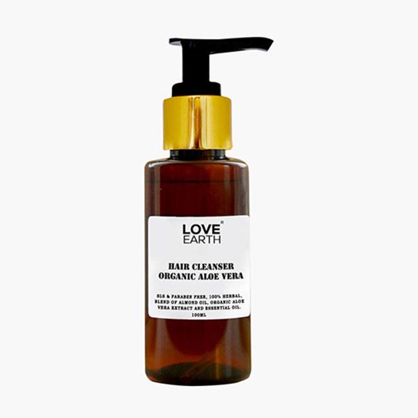 Netmeds | Love Earth Hair Cleanser Organic Aloe Vera with blend of Almond oil 100 ml
