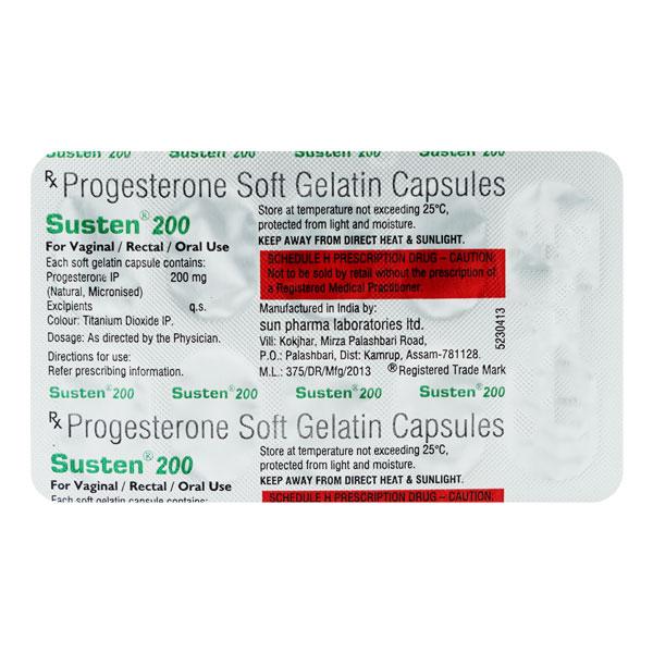 Netmeds | Susten 200mg Capsule 10'S