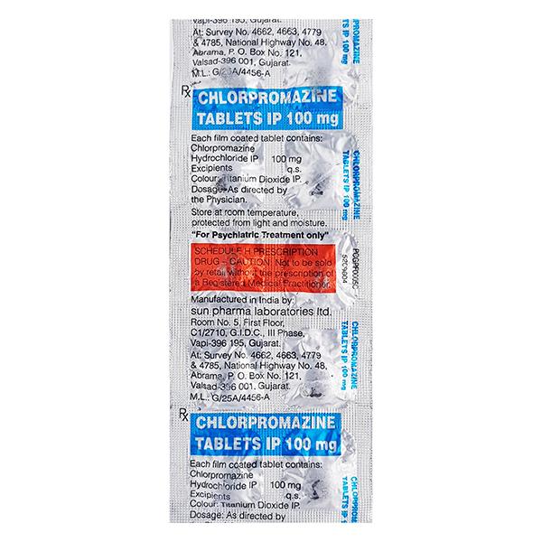 Netmeds | Chlorpromazine 100mg Tablet 10'S
