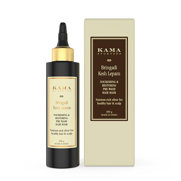 Netmeds | Kama Ayurveda Bringadi Kesh Lepam Nourishing & Restoring Pre-Wash Hair Mask 200 gm