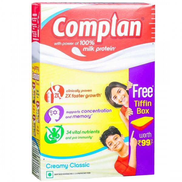 Netmeds | Complan Creamy Classic Refill 500 gm (Free Tiffin Box Worth Rs.99)