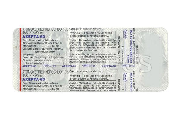 Netmeds | Axepta 60mg Tablet 10'S