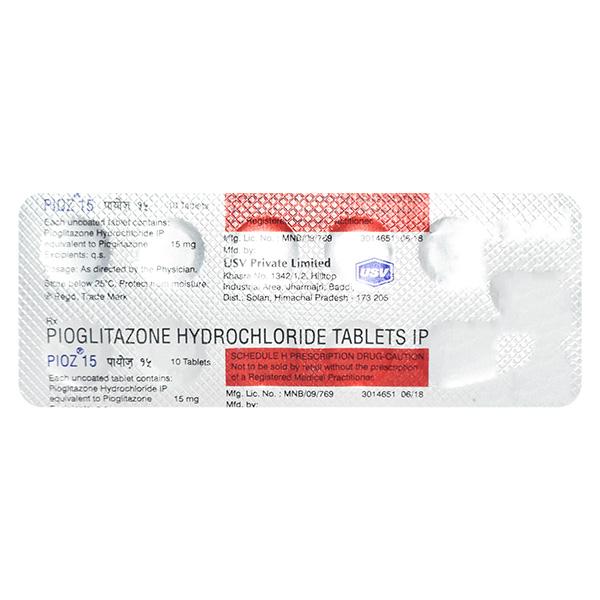 Netmeds | Pioz 15mg Tablet 10'S