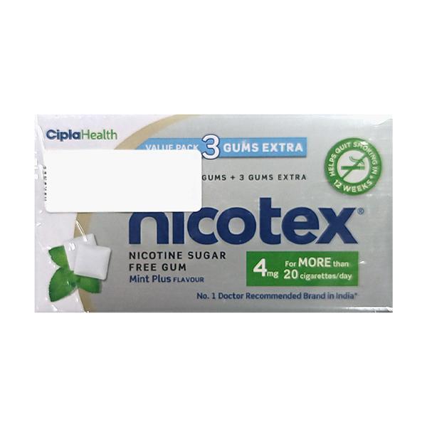 Netmeds | NICOTEX 4MG SUGAR FREE MINT PLUS FLAVOUR Gum 44's