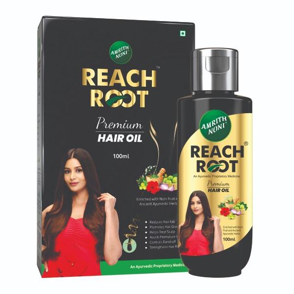 Netmeds | Amrith Noni Reach Root Premium Hair Oil 100 ml