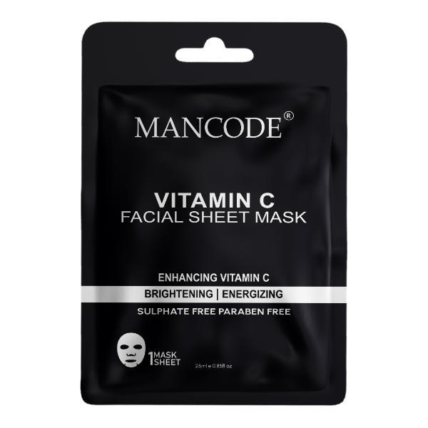 Netmeds | Mancode Vitamin C Facial Sheet Mask for All Skin Type 25 ml
