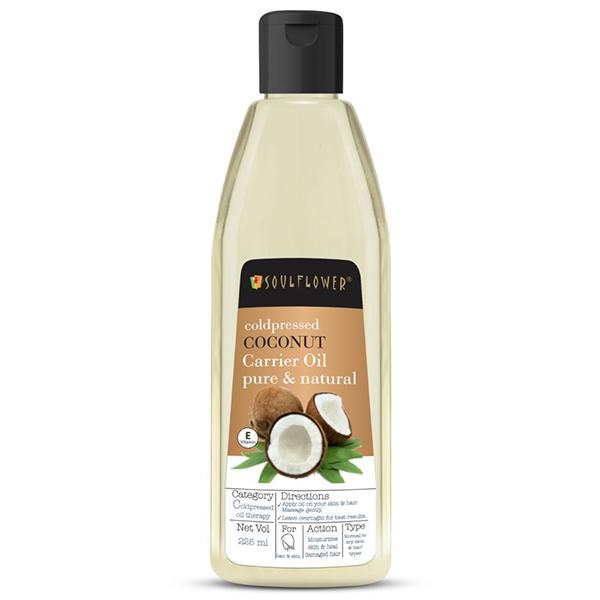 Netmeds | Soulflower Coldpressed Coconut Carrier Oil 225 ml