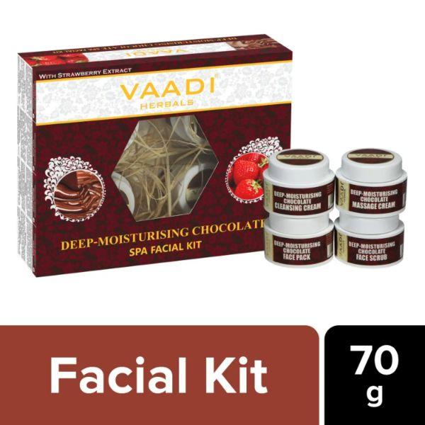 Netmeds | Vaadi Herbals Deep-Moisturising Chocolate SPA Facial Kit with Strawberry Extract 70 gm