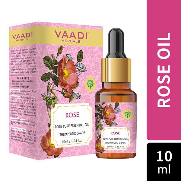 Netmeds | Rose Essential Oil - Improves Complexion, Evens Skin Tone - 100% Pure Therapeutic Grade 10 ml