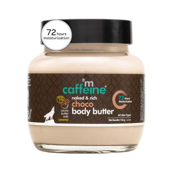 Netmeds | mCaffeine Choco & Shea Body Butter for 72Hrs Moisturization & Stretch Marks 100 gm