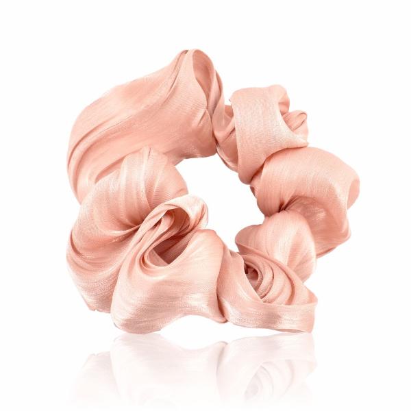 Netmeds | GUBB Hair Scrunchie for Women, Elastic Hair Band, Hair Tie - Peach Swirl 1's