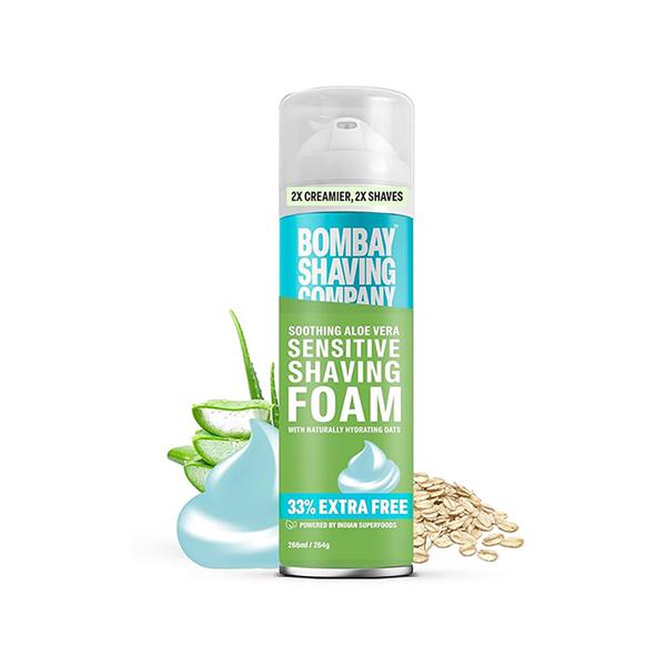 Netmeds | Bombay Shaving Company Shaving Foam with Aloe Vera & Oats - Sensitive 264gm