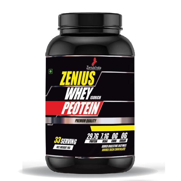 Netmeds | Zenius Whey Isorich Peotein Powder - Double Rich Chocolate Flavour 1 kg