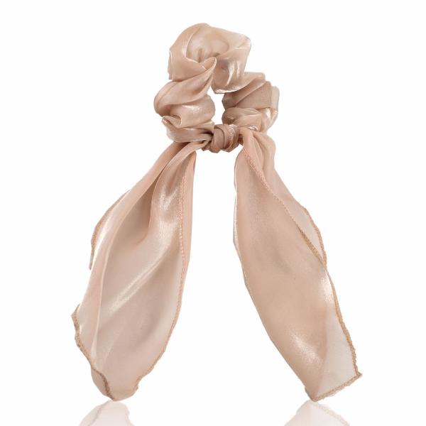 Netmeds | GUBB Hair Scarf Scrunchie for Women, Elastic Hair Band, Hair Tie - Golden Hues 1's