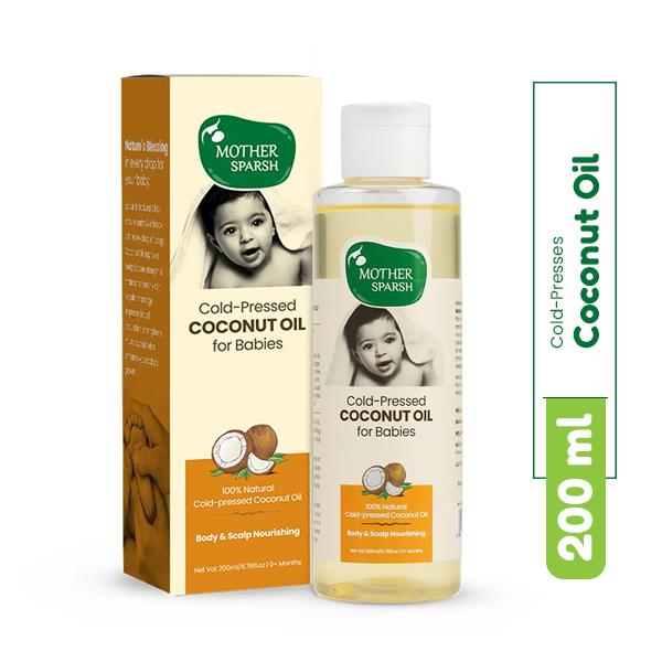Netmeds | Mother Sparsh Cold-Pressed Coconut Oil for Babies 200 ml