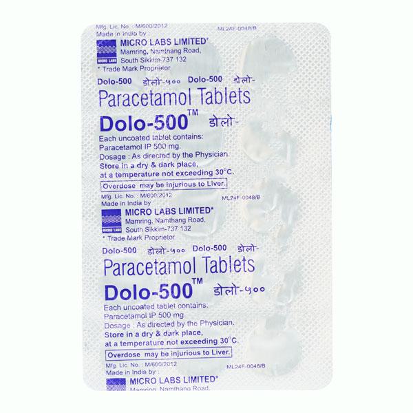 Netmeds | Dolo 500mg Tablet 15'S