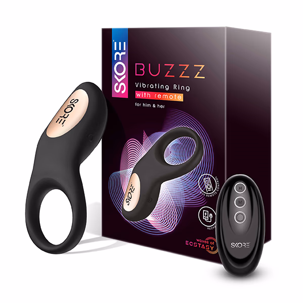 Netmeds | Skore Buzz Vibrating Ring With Remote & 8 Vibrating Mode 1's