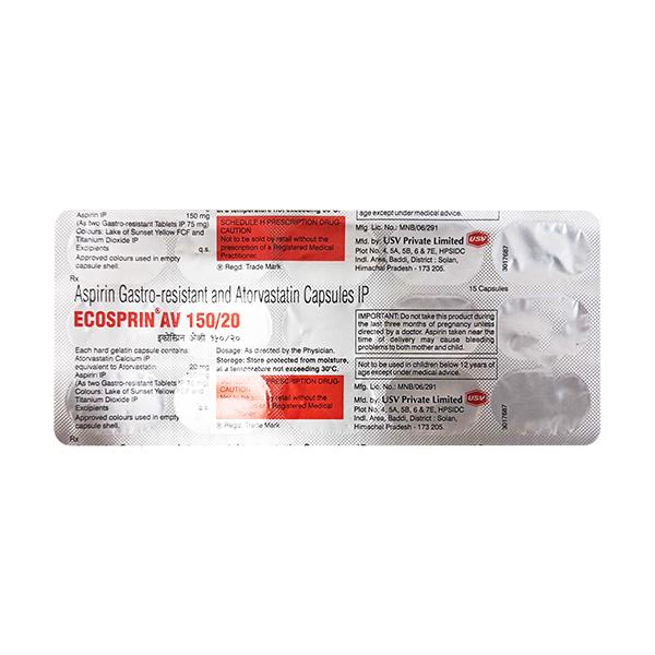 Netmeds | ECOSPRIN AV 150/20 Capsule 15's