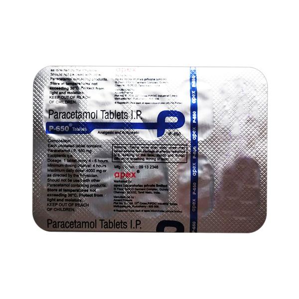 Netmeds | P 650 Tablet 10'S