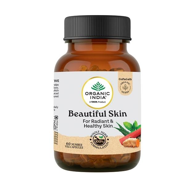 Netmeds | Organic India Beautiful Skin Veg Capsule 60's