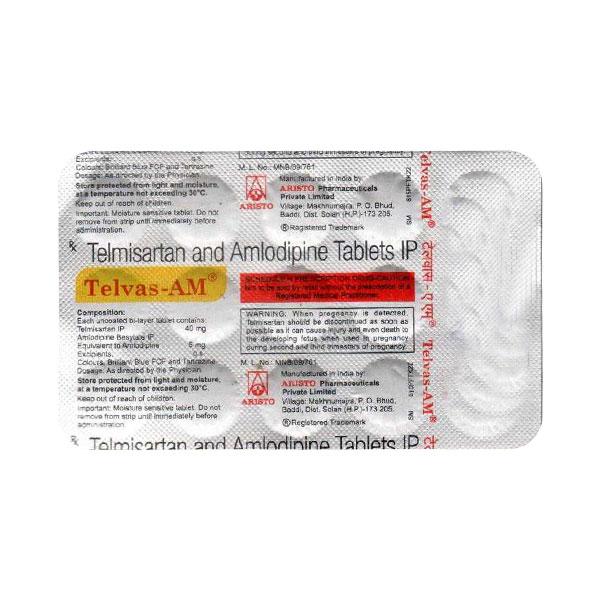 Netmeds | TELVAS AM 40 Tablet 15's