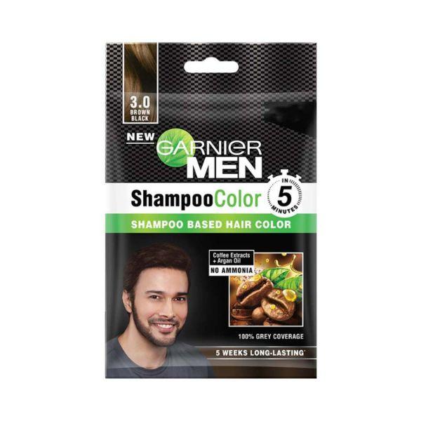 Netmeds | Garnier Men Shampoo Color Shade 3 Brown Black 10 ml+ 10 ml 1's