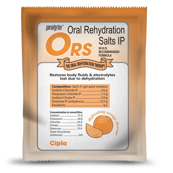 Netmeds | ORS Prolyte Refreshing Orange Flavour Powder 21gm