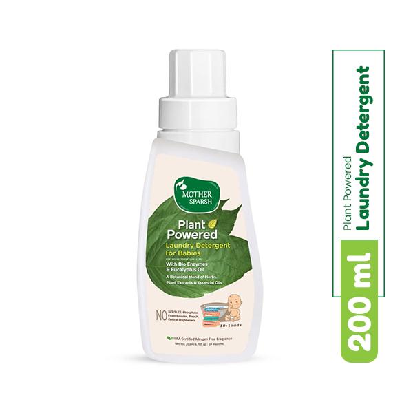 Netmeds | Mother Sparsh Plant Powered Baby Liquid Laundry Detergent With Bioenzymes & Eucalyptus Oil 200 ml