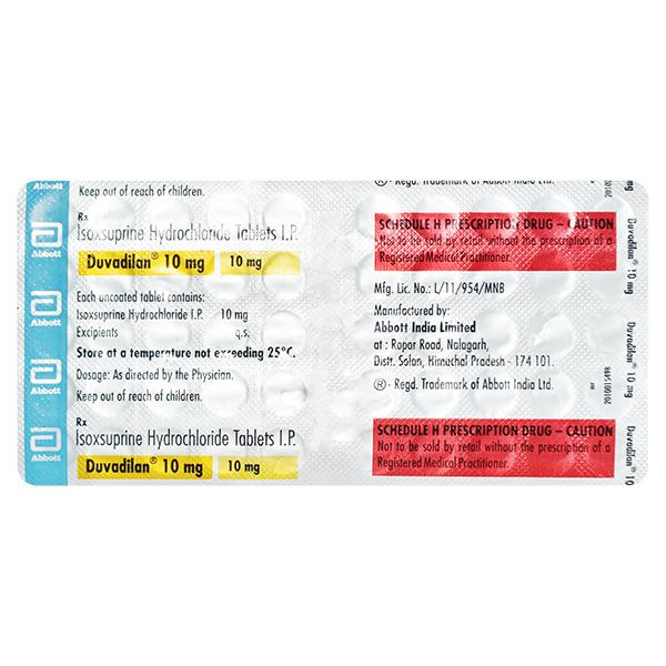 Netmeds | Duvadilan 10mg Tablet 50'S