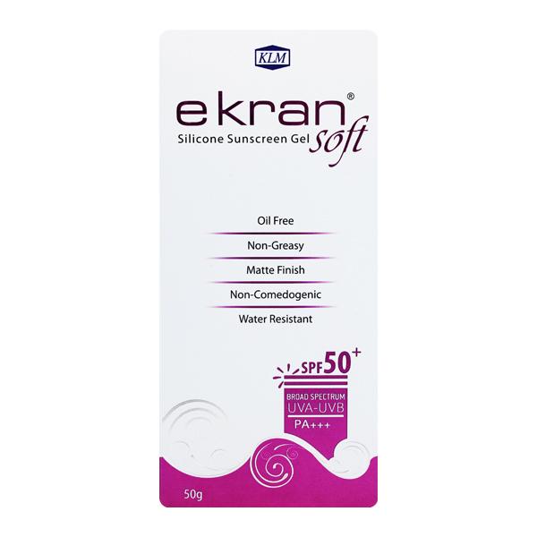 Netmeds | Ekran Soft SPF 50+ UVA-UVB PA+++Silicon Sunscreen Gel 50gm