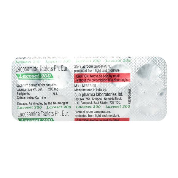 Netmeds | Lacoset 200mg Tablet 10'S