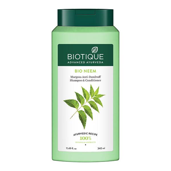 Netmeds | Biotique Fresh Neem Anti Dandruff Shampoo & Conditioner 340ml