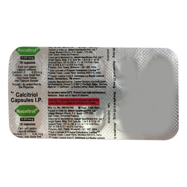 Netmeds | Rocaltrol 0.25Mcg Capsule 10'S