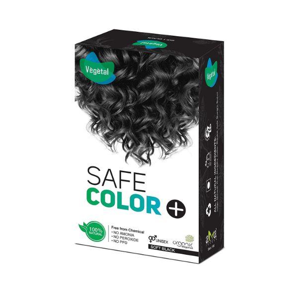 Netmeds | Vegetal Safe Color+ Hair Color - Soft Black 100 gm