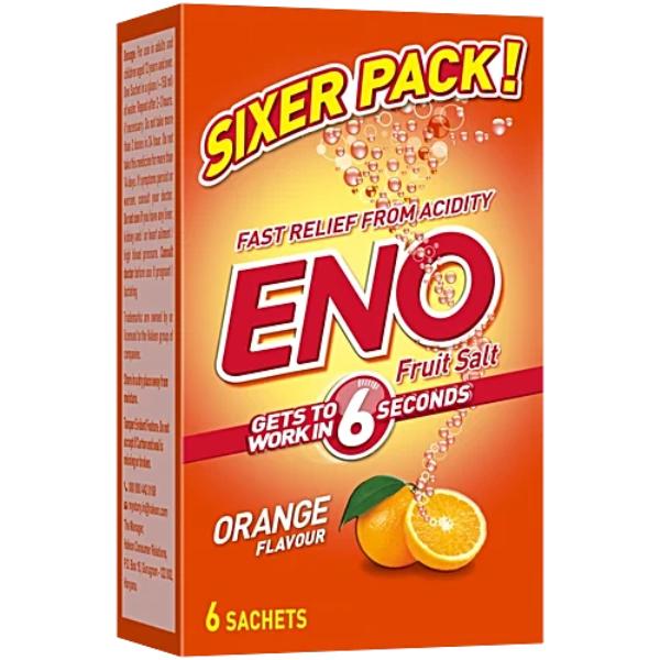 Netmeds | Eno Fruit Salt Powder - Orange Flavour (Pack of 6 x 5 gm) 1 s