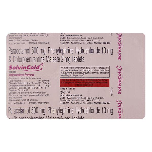 Netmeds | Solvin Cold Tablet 10'S