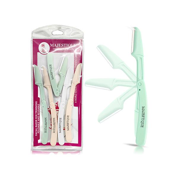 Netmeds | Majestique Foldable and Reusable Facial Hair Razor for Face, Eyebrows, Upper Lip - Multicolor 1's