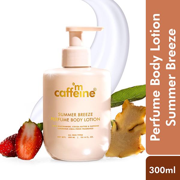 Netmeds | Mcaffeine Summer Breeze Perfume Body Lotion With Niacinamide and Cocoa Butter, Fresh Aquatic Fragrance 300 ml