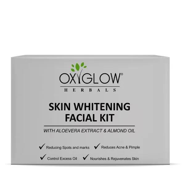Netmeds | OxyGlow Herbals Skin Whitening Facial Kit With Aloevera Extract & Almond Oil 60 gm