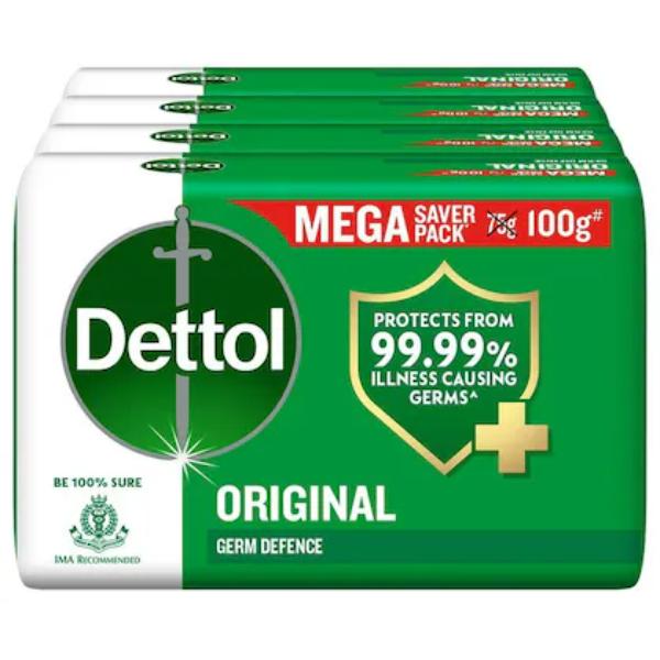 Netmeds | Dettol Soap - Original (Pack of 4 x 100 g)