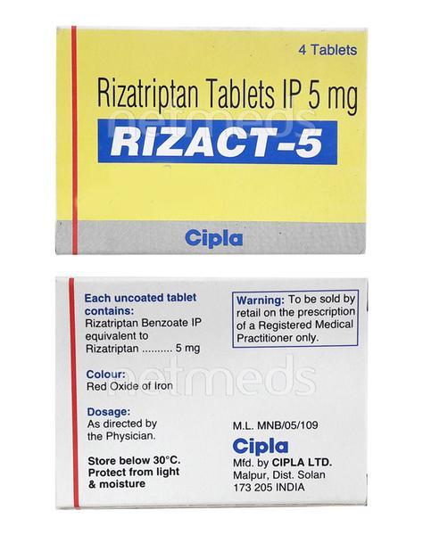 Netmeds | Rizact 5mg Tablet 4'S