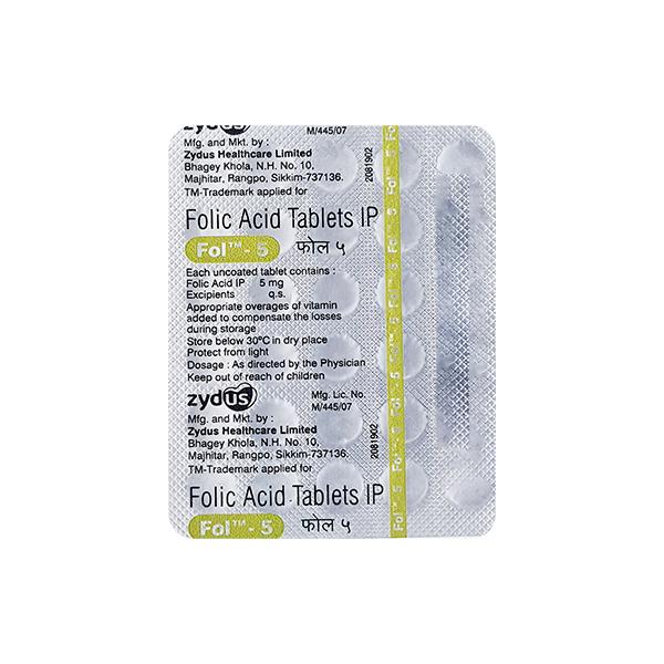 Netmeds | FOL 5mg Tablet 30'S