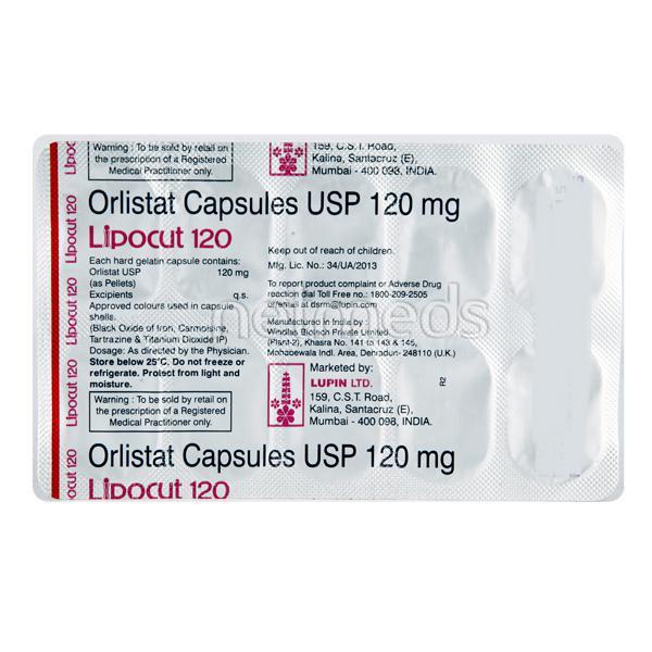 Netmeds | Lipocut 120mg Capsule 10'S