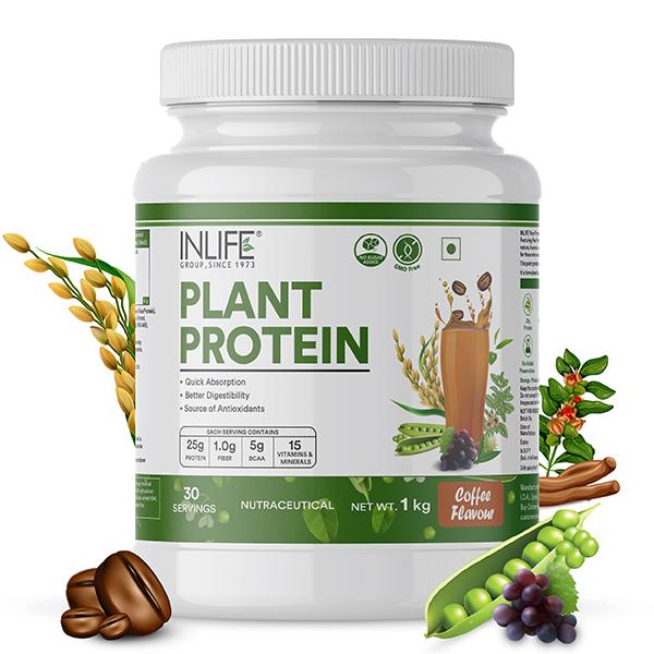 Netmeds | INLIFE Plant Protein Powder - Coffee Flavour 1 kg