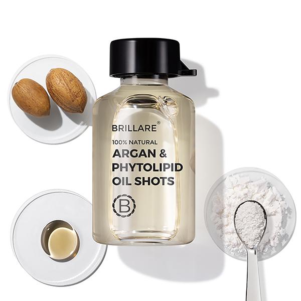 Netmeds | Brillare Argan & Phytolipid Oil Shots For Dry, Frizzy Hair 48 Ml