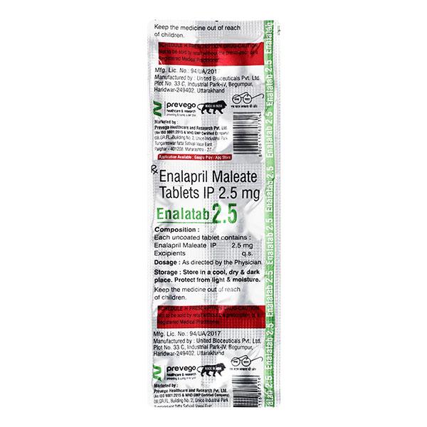 Netmeds | ENALATAB 2.5 Tablet 10's
