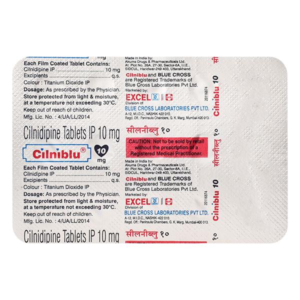 Netmeds | Cilniblu 10mg Tablet 15'S