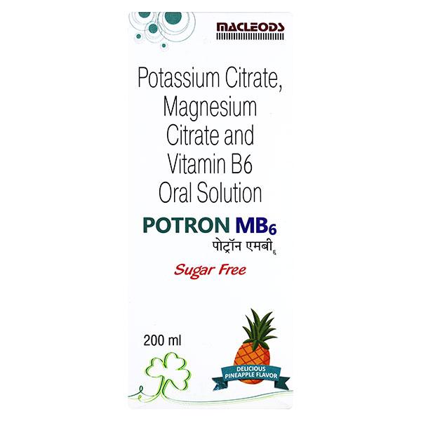 Netmeds | POTRON MB6 DELICIOUS PINEAPPLE FLAVOUR SUGAR FREE Oral Solution 200ml