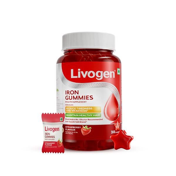 Netmeds | LIVOGEN STRAWBERRY FLAVOUR IRON Gummies 30's