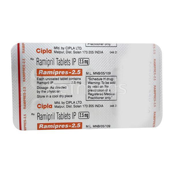 Netmeds | Ramipres 2.5mg Tablet 10'S